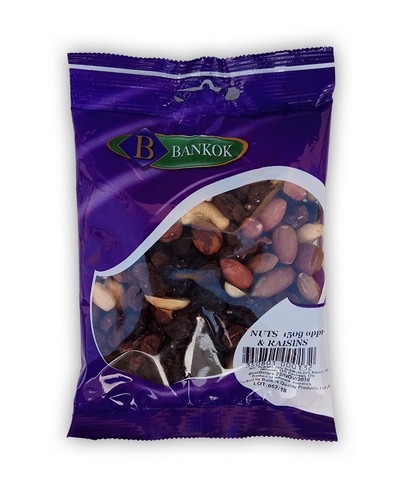 BANKOK NUTS & RAISINS 150 GRMS