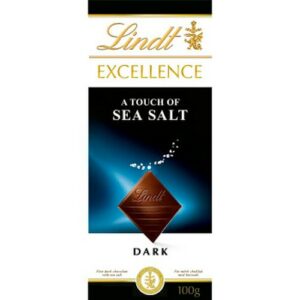 LINDT EXCELLENCE SEA SALT DARK 100 GRMS