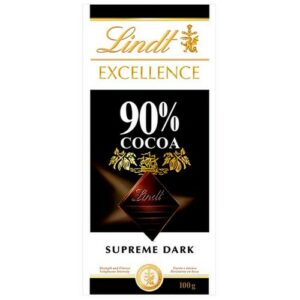 LINDT EXCELLENCE 90% CACOA 100 GRMS