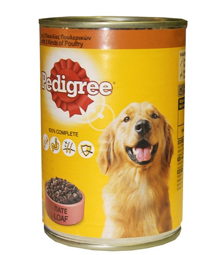 PEDIGREE TIN 3 KINDS POULTRY 400 GRMS