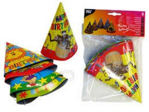 PAP STAR HATS HAPPY BIRTHDAY 6 PCS.