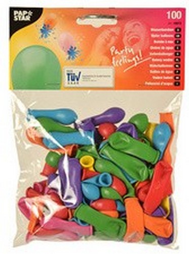 PAP STAR BALLOONS WATER 100 PCS.