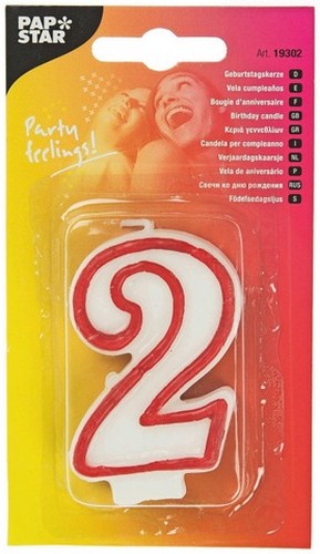 PAP STAR B/DAY #2 1 PCS.