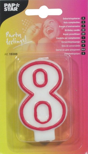 PAP STAR B/DAY #8 1 PCS.
