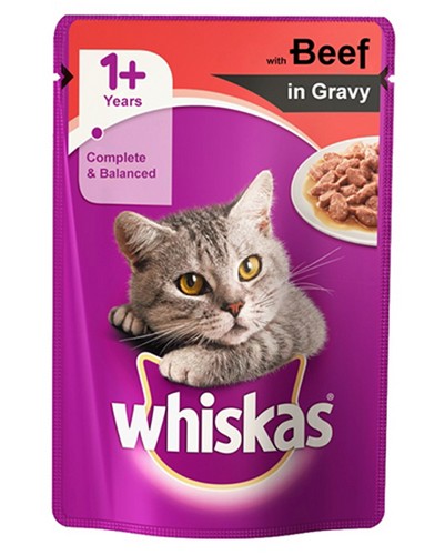 WHISKAS POUCH BEEF 100 GRMS