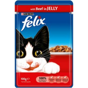 PURINA FELIX BEEFIN JELLY POUCH 100 GRMS