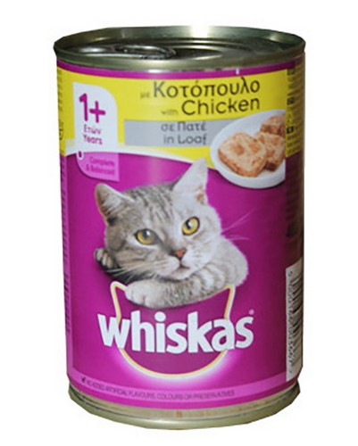 WHISKAS TIN CHICKEN 400 GRMS