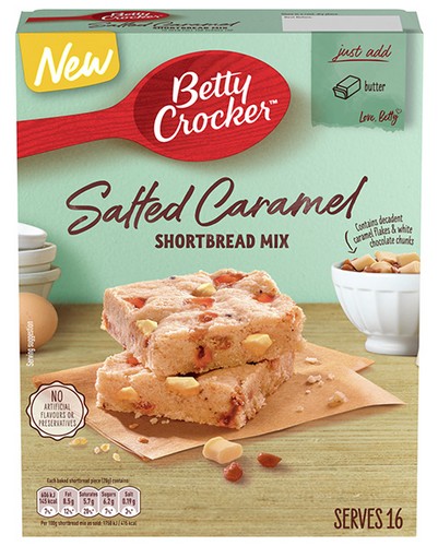 BETTY CROCKER SALTED CARAMEL SHORTBREAD 345 GRMS
