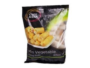 CAFE ASIA MINI VEGETAB SPRINGROLLS 30PCS 600 GRMS