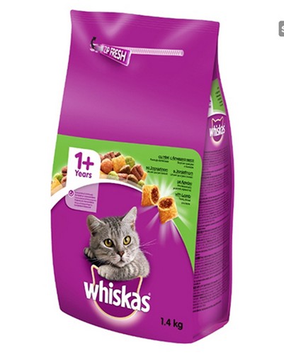 WHISKAS ADULT DRY LAMB 1.4 KG