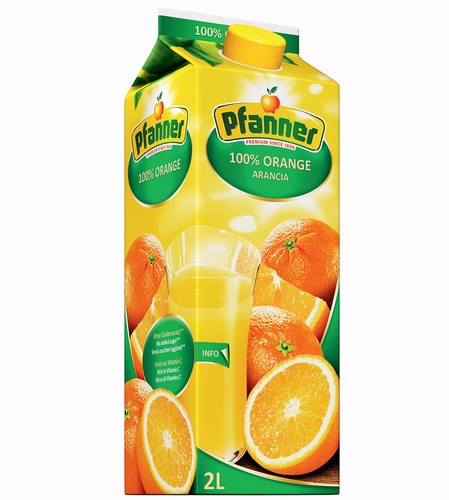 PFANNER ORANGE JUICE 100% 2 LTR