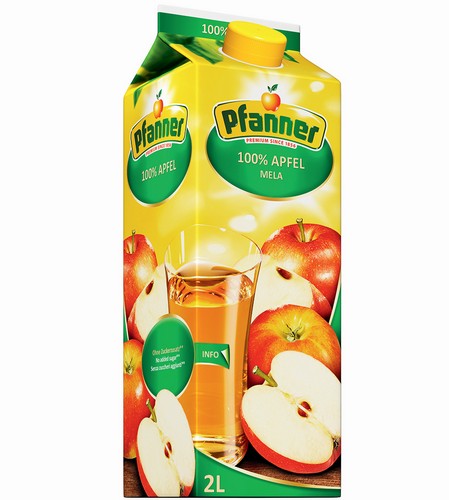 PFANNER APPLE JUICE 100% 2 LTR