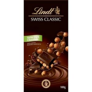LINDT CLASSIC DARK HAZELNUT 100 GRMS