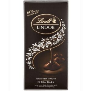 LINDT LINDOR SINGLES DARK 60% 100 GRMS