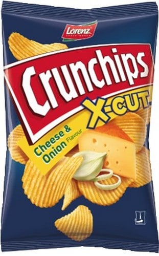 LORENZ CRUNCHIPS X/CUT CHEESE & ONION 150 GRMS