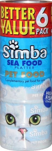 SIMBA CAT FOOD SEAFOOF 6PK 6X170 GRMS