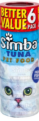 SIMBA CAT FOOD PATE TUNA 6X170 GRMS