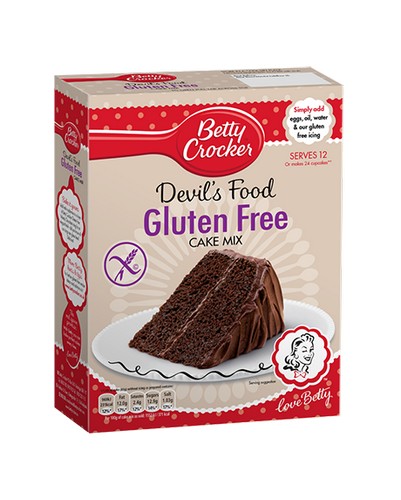 BETTY CROCKER DEVILS FOOD GLUTEN FREE CAKE M 425 GRMS