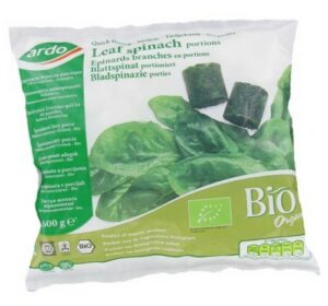 ARDO ORGANIC SPINACH 600 GRMS