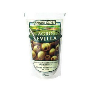 AGRO GREEN PITTED OLIVES BAGS 75 GRMS