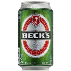 BECKS LAGER IN CAN 330 ML