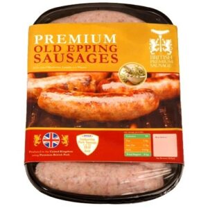 BRITISH PREMIUM SAUSAGES OLD EPPING SAUSAGES 454 GRMS