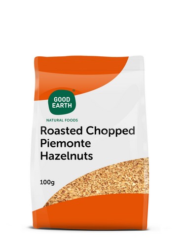 GOOD EARTH ROASTED CHOPPED HAZELS 100 GRMS