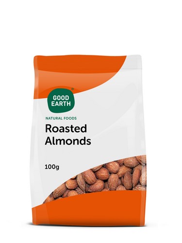 GOOD EARTH ROASTED ALMONDS 100 GRMS
