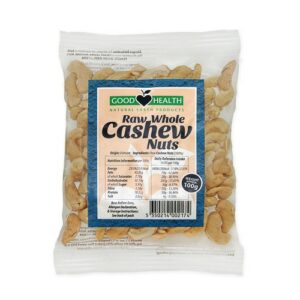 GOOD HEALTH WHOLE CASHEW NUTS 100 GRMS