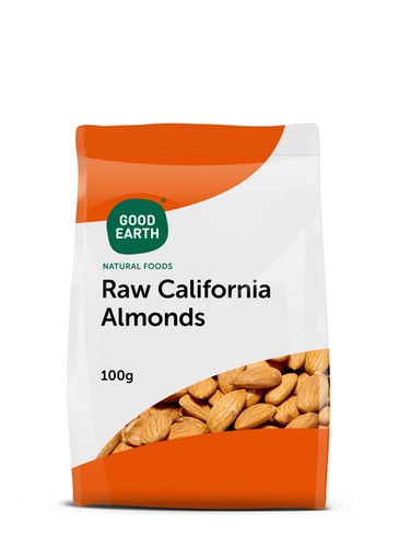 GOOD EARTH ALMONDS CALIFORNIAN 100 GRMS