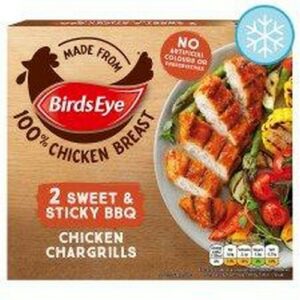 BIRDS EYE 2 CHICKEN CHARGRILLS BBQ 174 GRMS