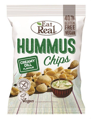 EAT REAL CHIPS HUMMUS CREAM DILL 40 GRMS