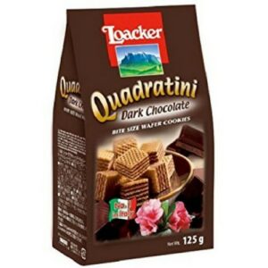 LOACKER QUADRATINI DARK CHOCOL 125 GRMS