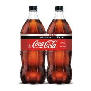 COCA COLA COKE ZERO X2 1.5 LTR
